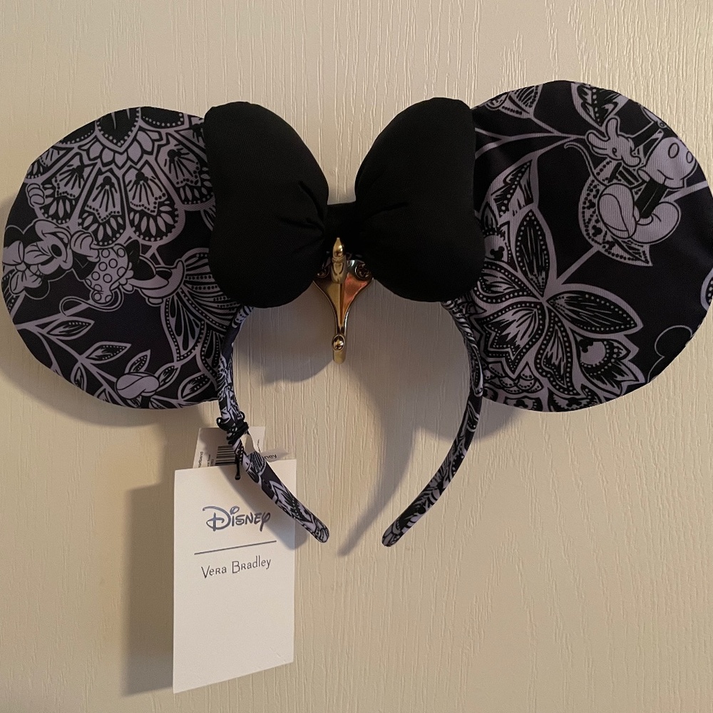 Disney Minnie Mouse Ear Headband in Mickey & Minnie's Flirty Floral Tonal